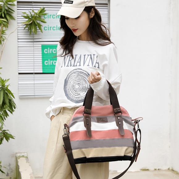 Women's Bag Shoulder Handbag Retro Stitching - Picture 1 of 7